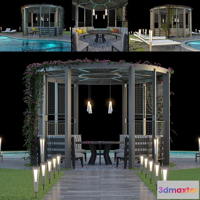 1539175 - Gazebo and Swimming Pool # 6 3D Max