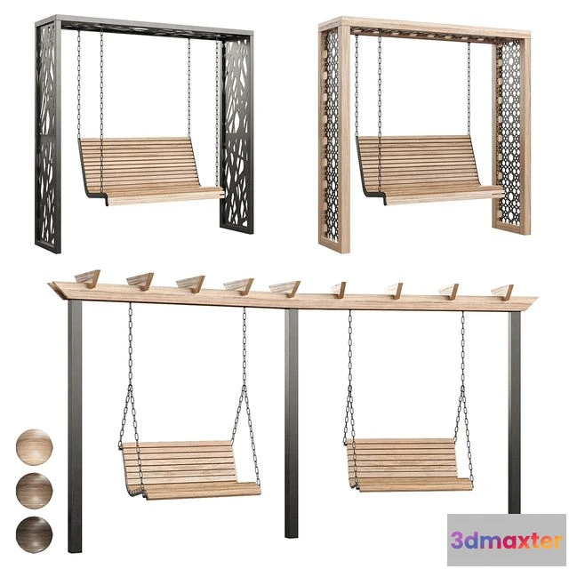 1543423 - Swing set with canopy 3D Max
