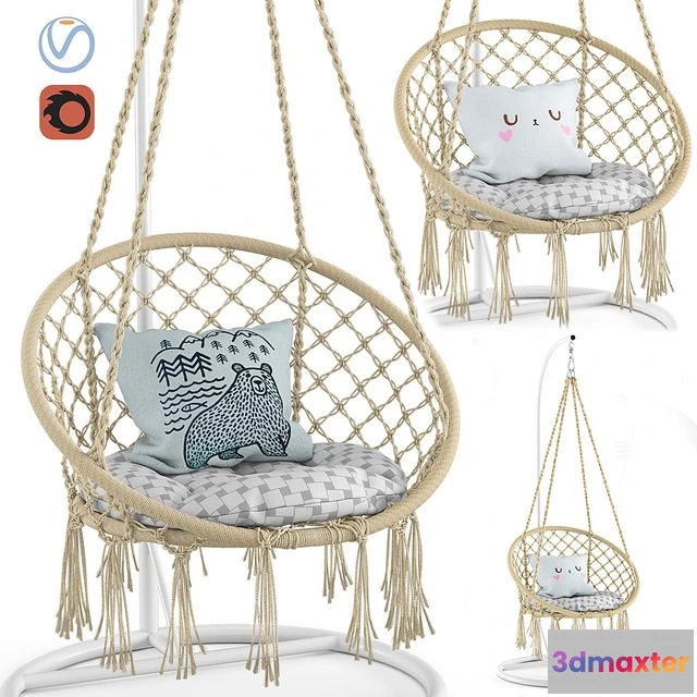 1544191 - Ohuhu Hanging Hammock Swing Chair 3D Max