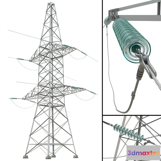 1552283 - Power line tower 3D Max