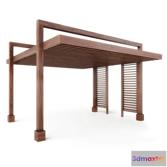 1552693 - The LA Modern Pergola (Forever Redwood) 3D Max