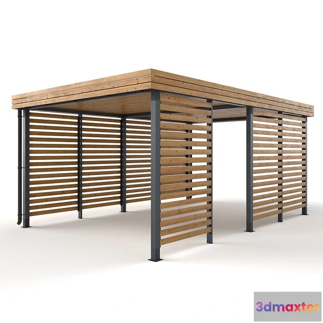 1552911 - Wooden pergola canopy 4 3D Max