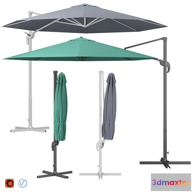 1553877 - Cantilever Octagonal Parasol 3D Max