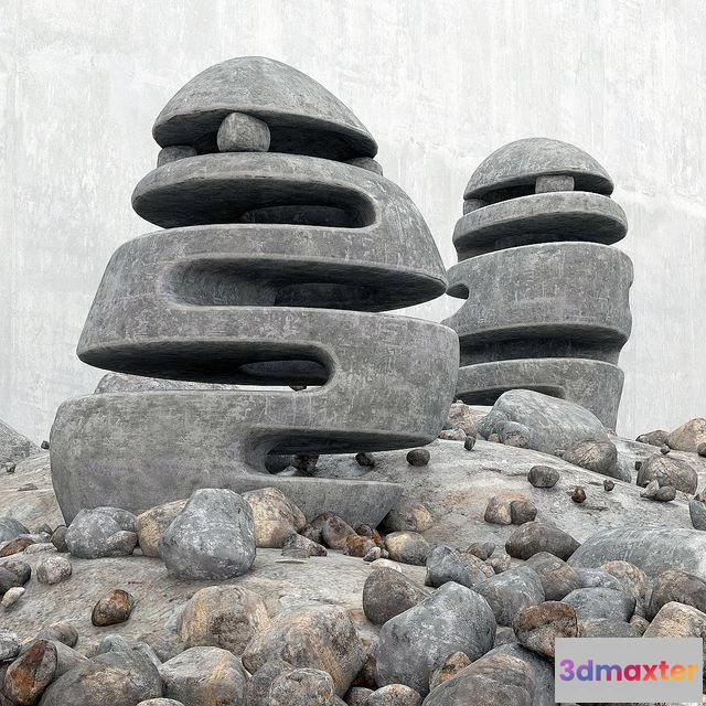 1560432 - Blumenbeet Stone light 3D Max