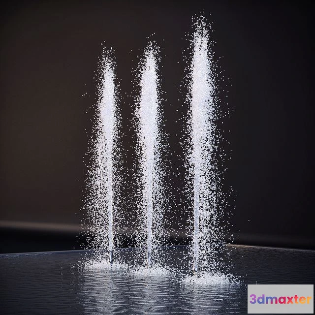 1563793 - Fountains liquid waterfall pool jet flow 3D Max