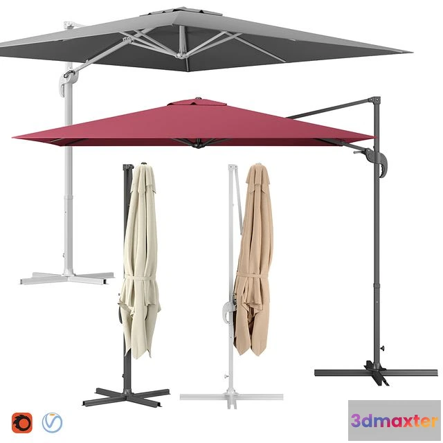 1563958 - Cantilever parasol 3D Max