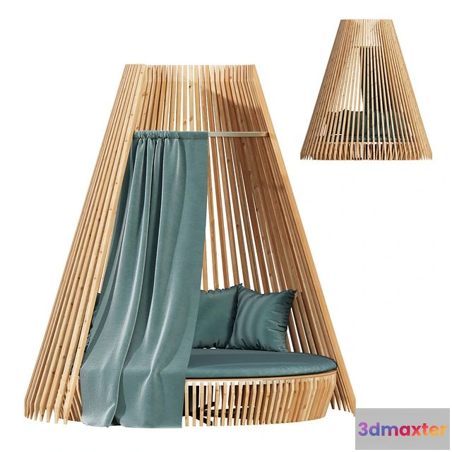 1567566 - Round lounge chair Hut Full Set Ethimo 3D Max