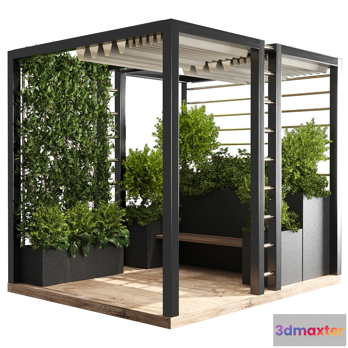 541271 - Landscape Furniture with Pergola and Roof garden 01