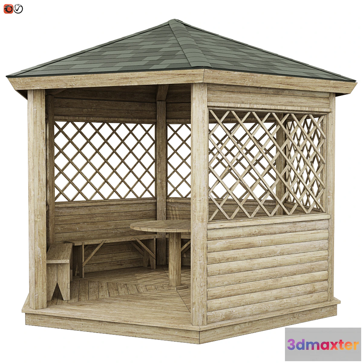 541297 - Garden Gazebo made of wood 02