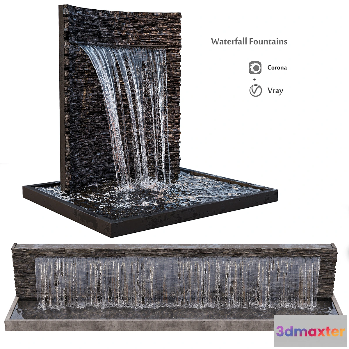543167 - Waterfall fountains rock panel