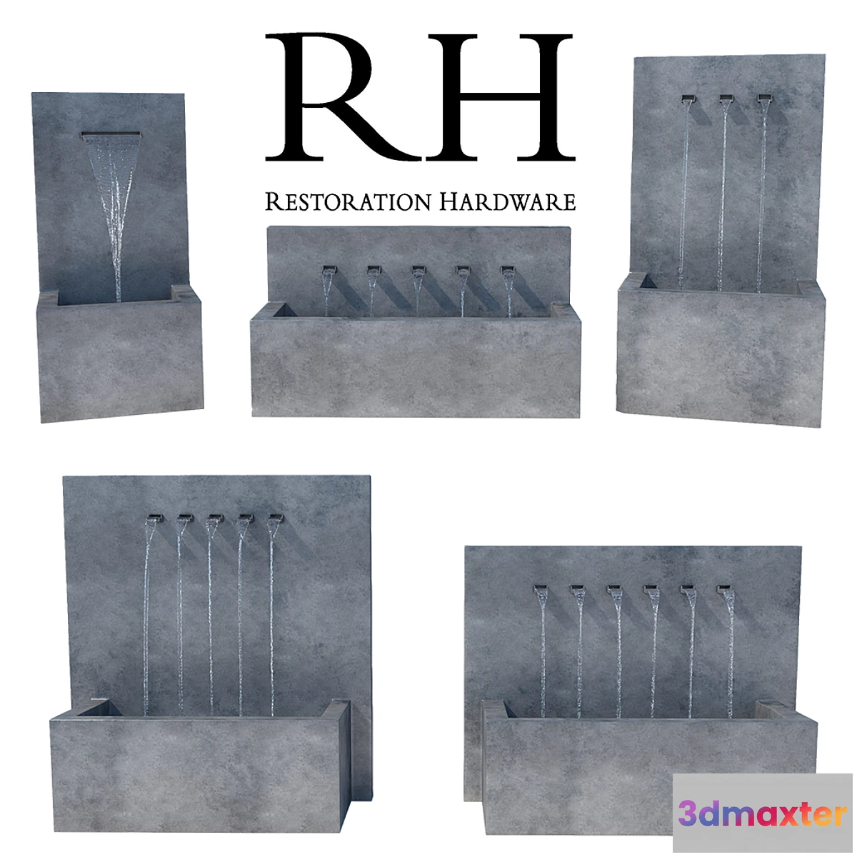 577698 - Restoration Hardware Weathered Zinc Fountains