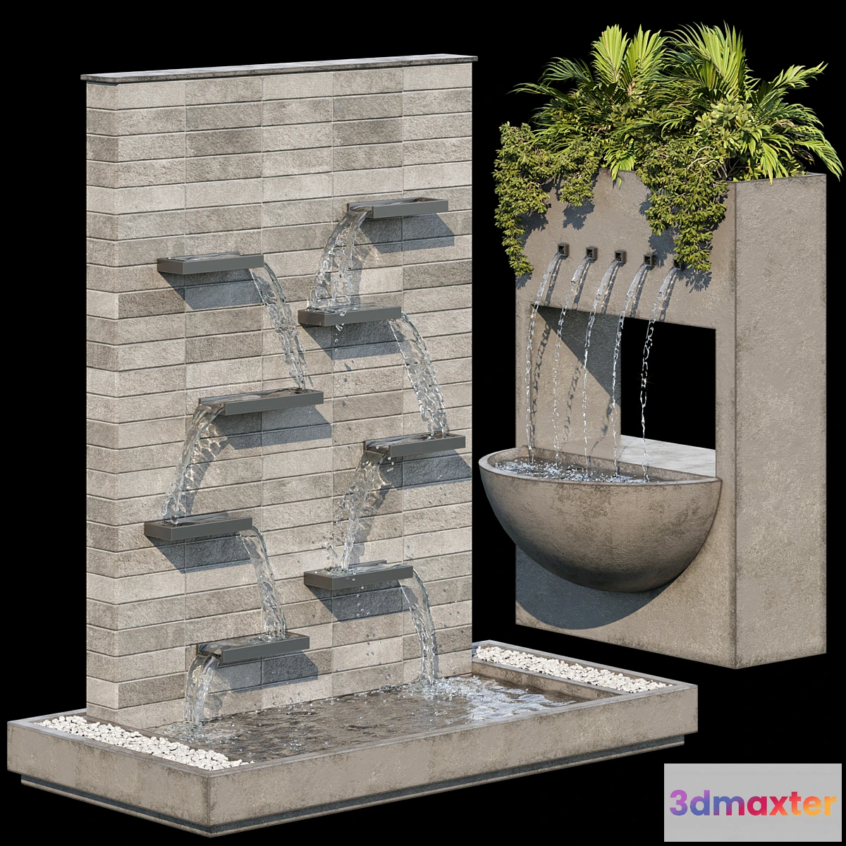 590066 - Waterfall fountains cascade 02