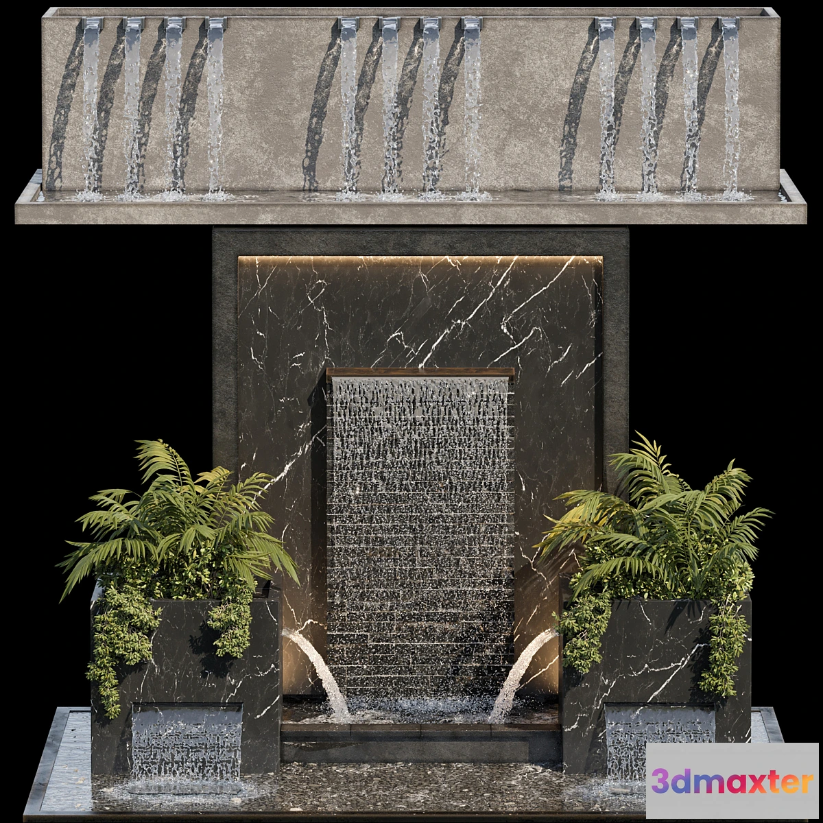 590070 - Waterfall fountains cascade 04