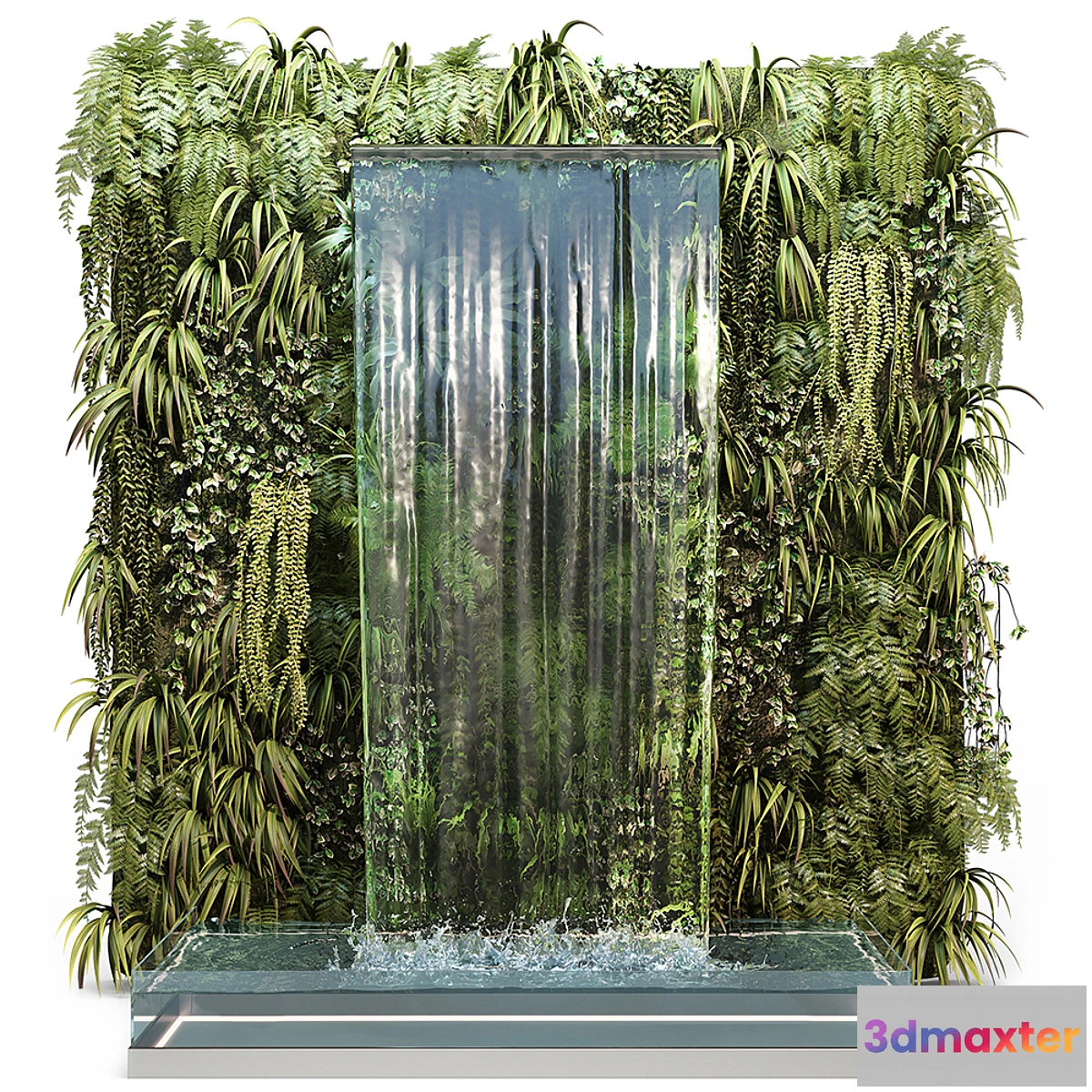 618731 - Wall plants with waterfall