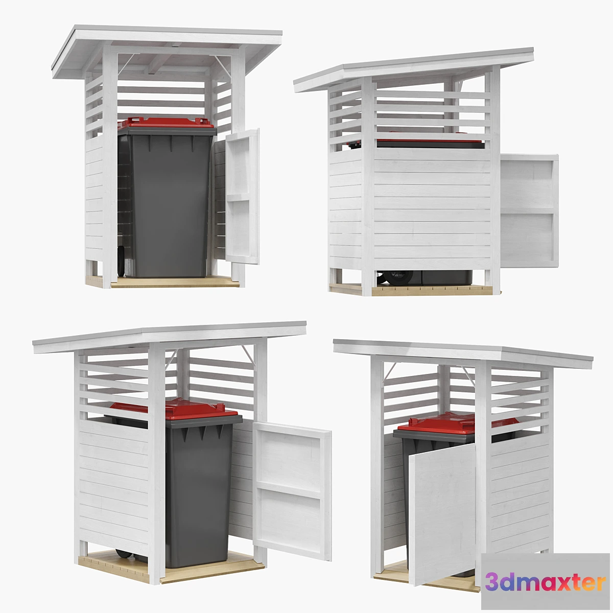 740933 - Wooden trash can house - No.2