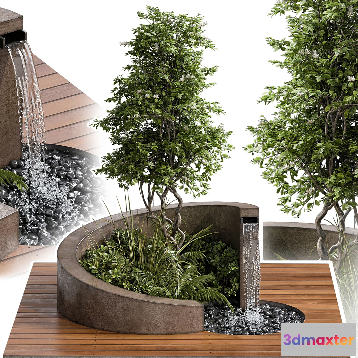 777557 - Landscape Furniture with Fountain - Architect Element 08