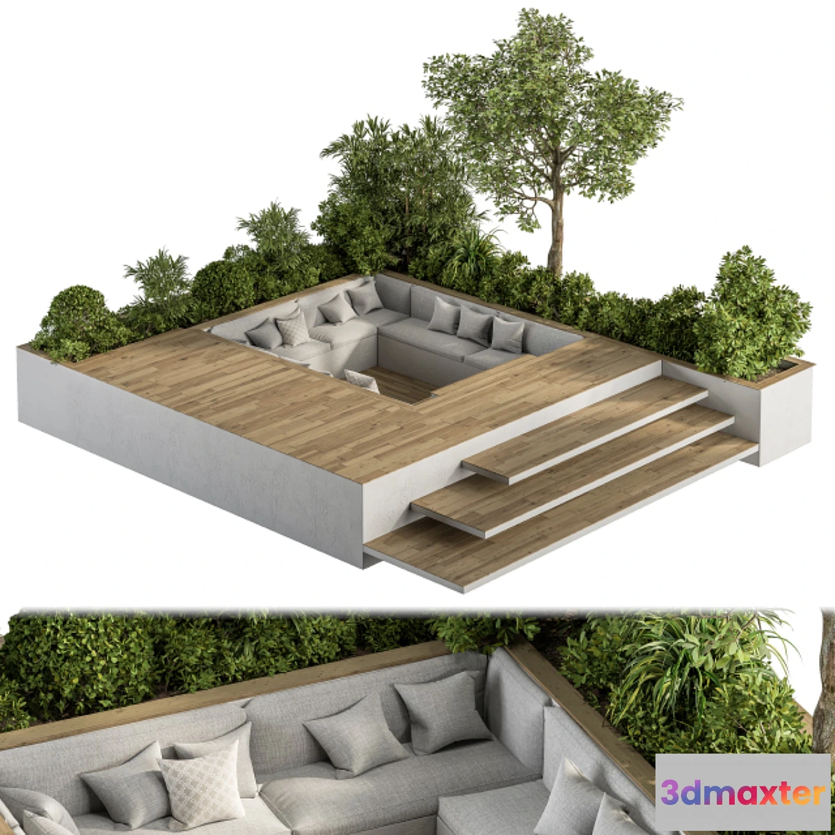 777615 - Roof Garden and Landscape Furniture - Set 37