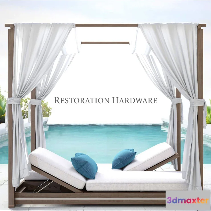 795722 - RH _ MALTA CANOPY DOUBLE CHAISE - No.4