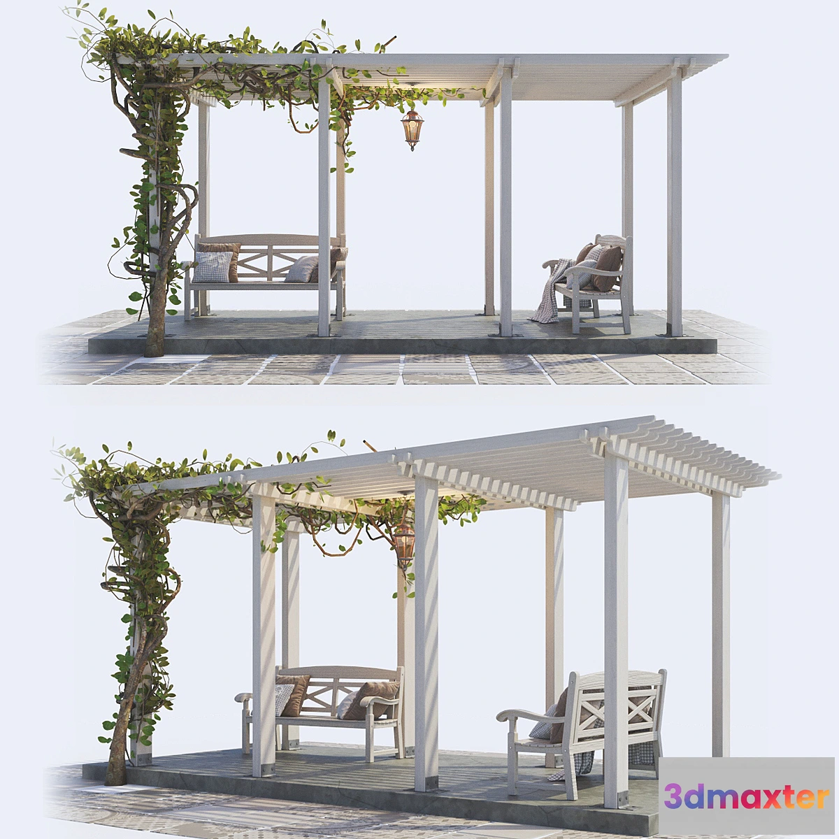 822918 - Painted Wooden Pergola - No.4