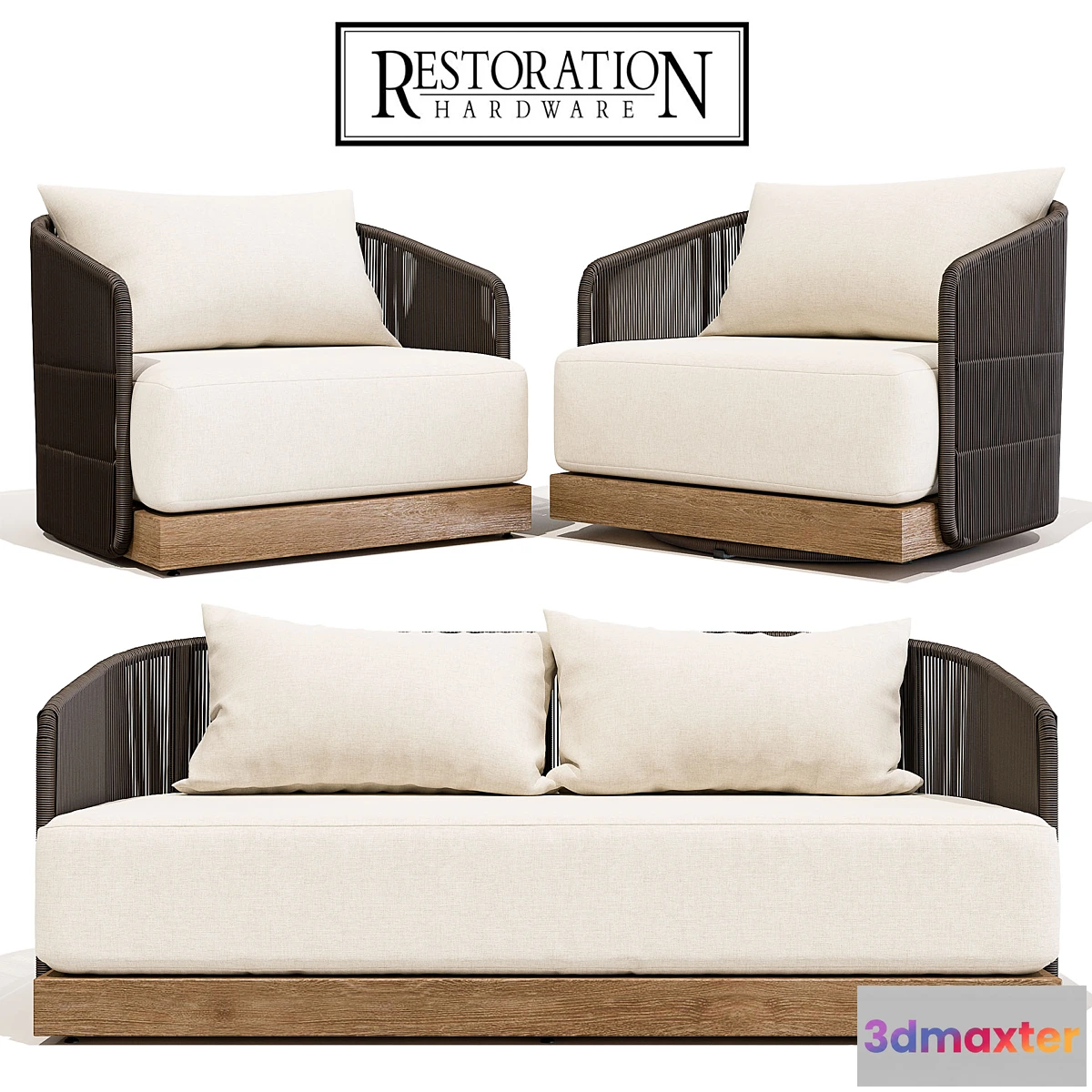 823102 - RH Havana Swivel and Lounge Chair with Sofa