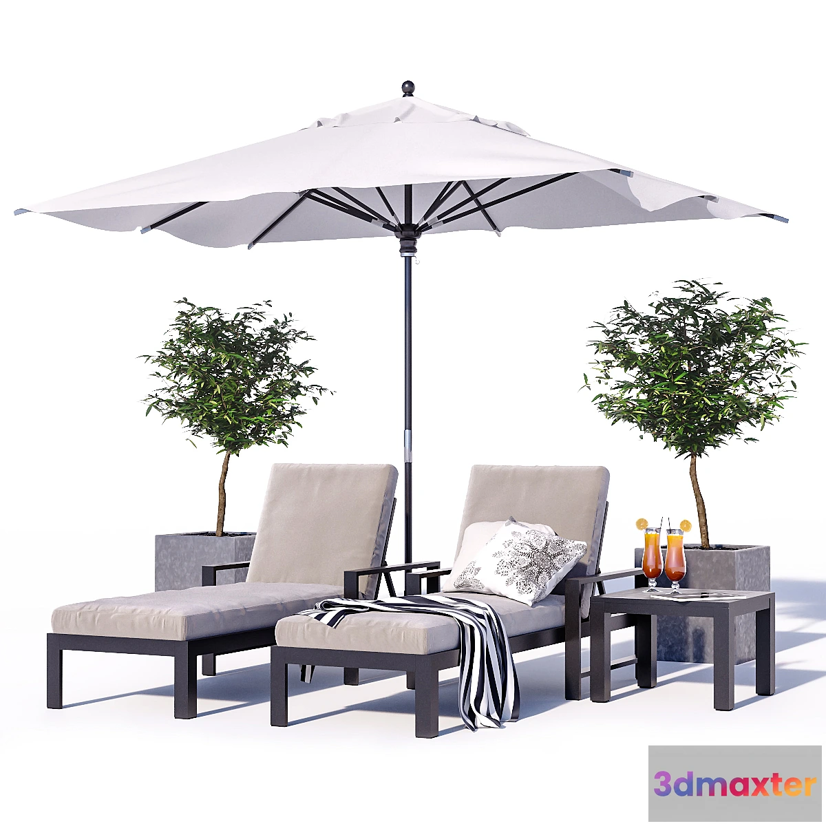 873731 - Indio Metal Outdoor Furniture Set 1 - No.3