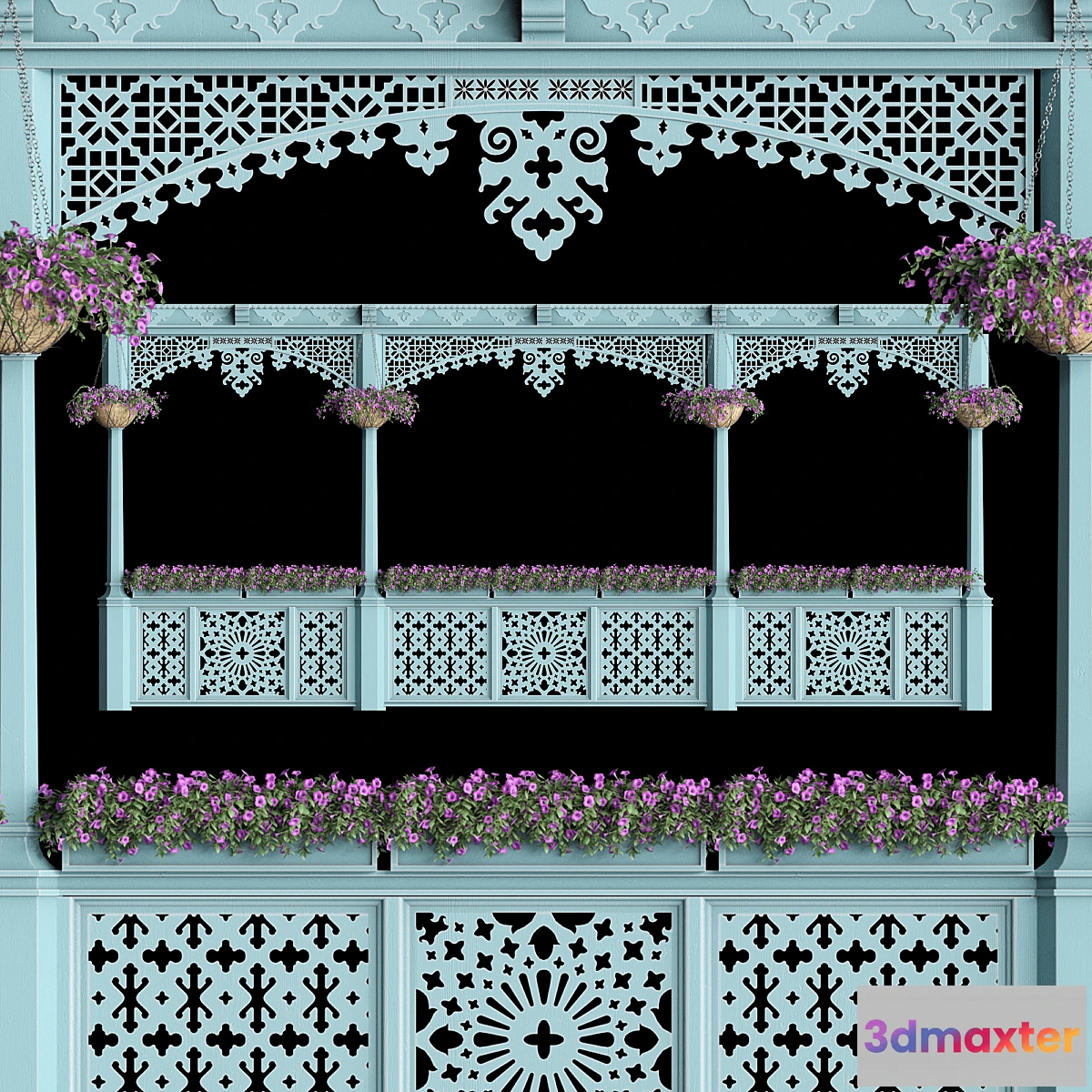 873815 - Georgian balcony with flowers - No.4