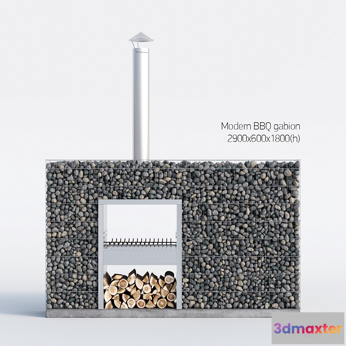 1289288 - Modern BBQ gabion 3D Max