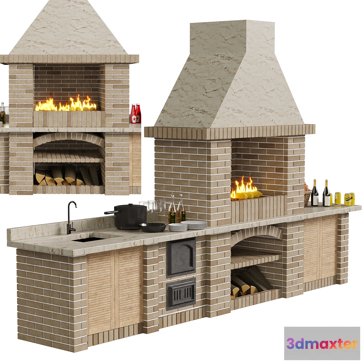 1311592 - Brick BBQ 3D Max