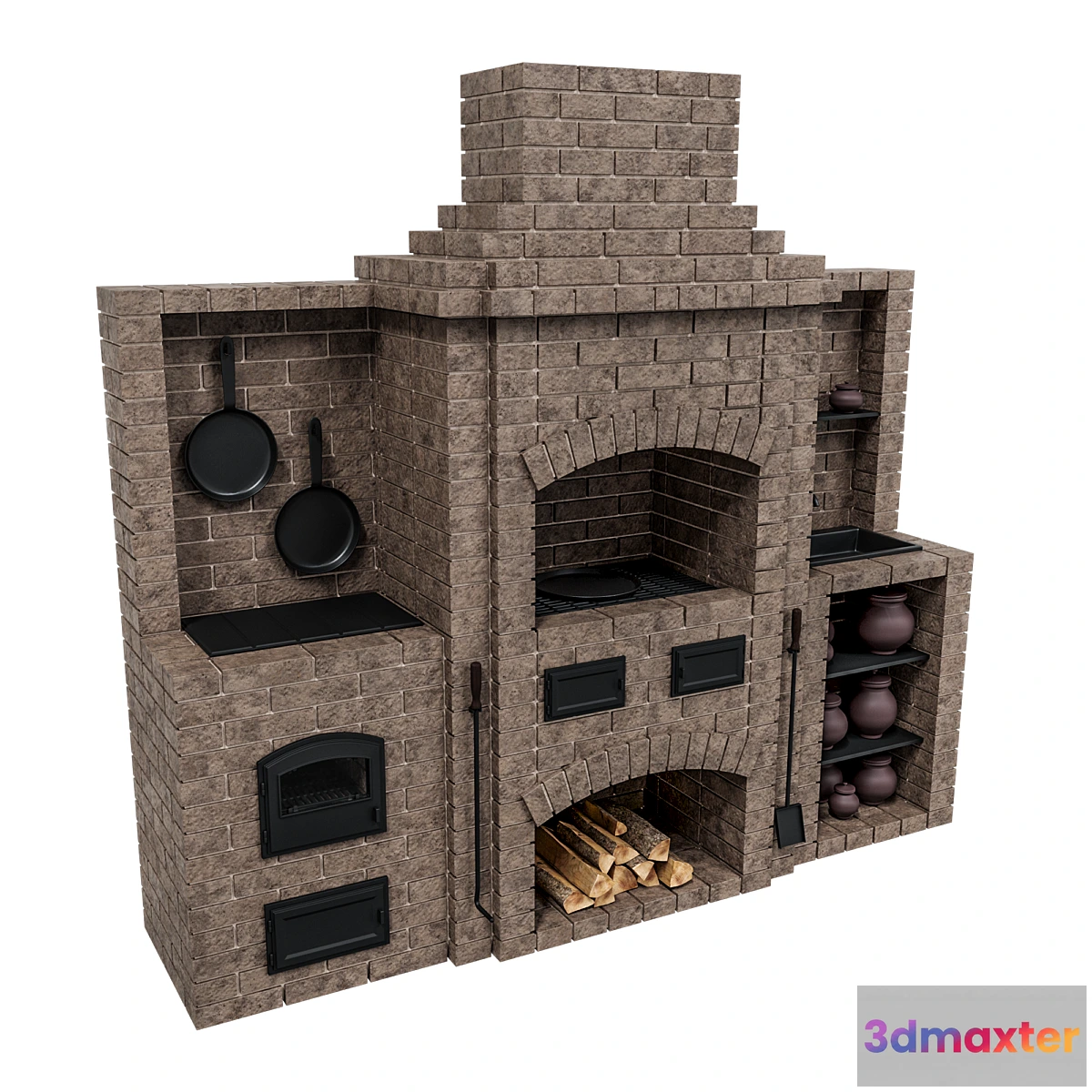 1314379 - Brick oven barbecue 3D Max