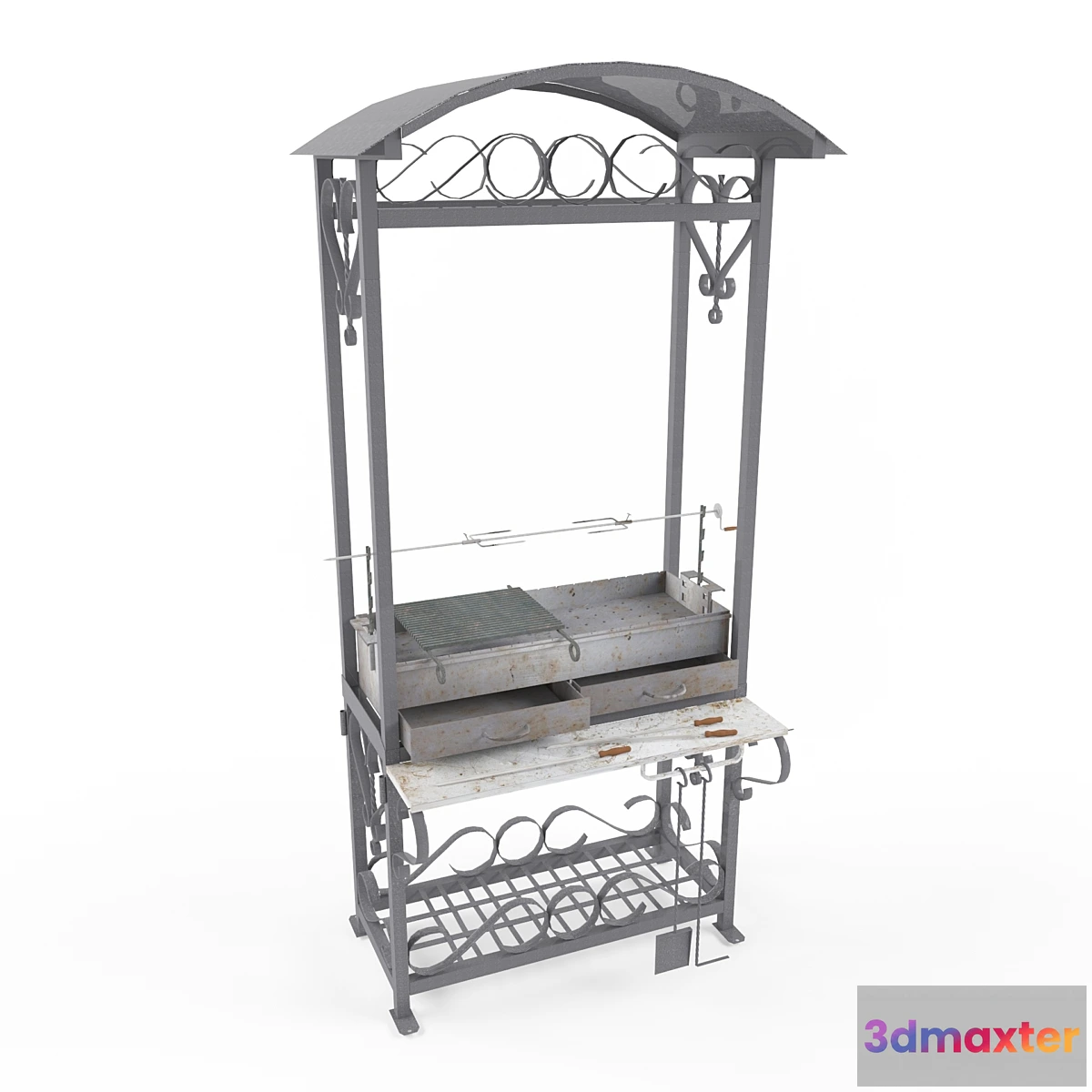 1410554 - Barbecue forged with a skewer 3D Max