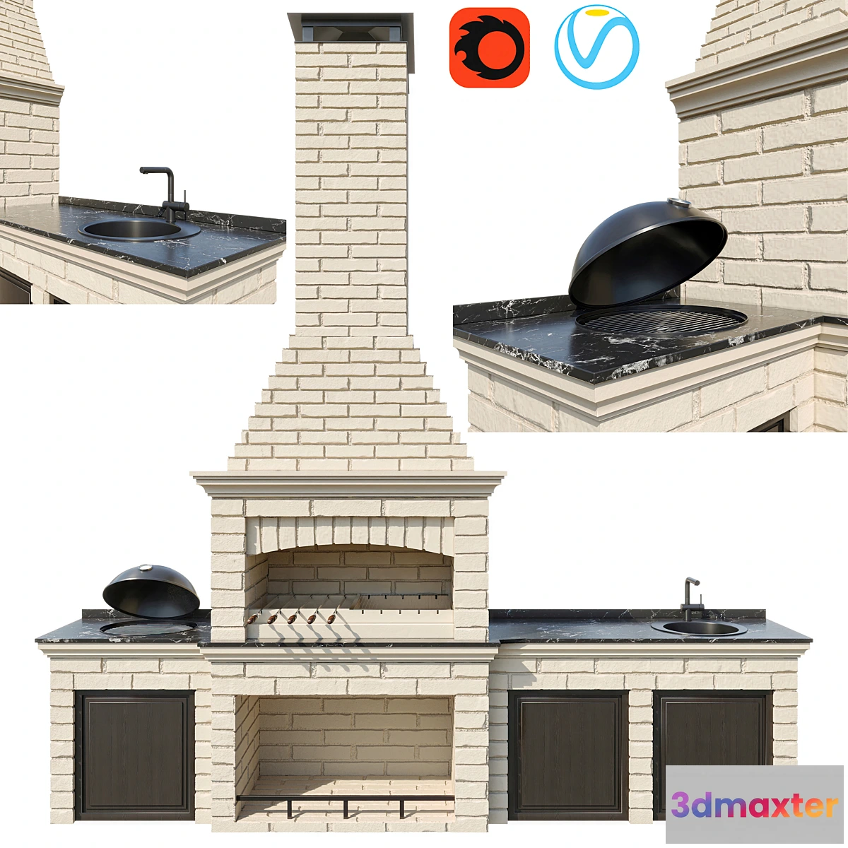 1438514 - Barbecue (Brick) 3D Max
