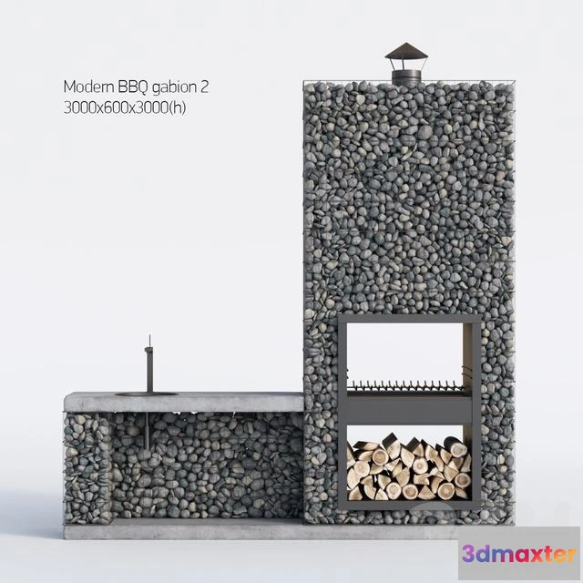 1551987 - Modern barbecue from Gabion 2 3D Max