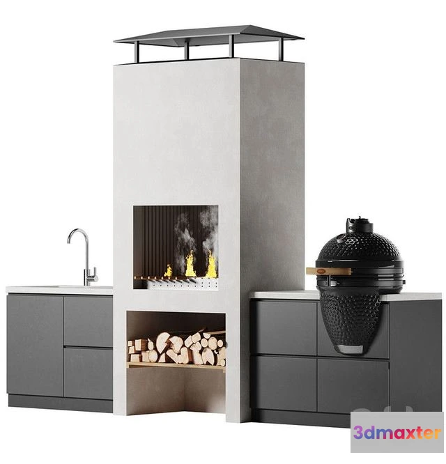 1557989 - BBQ oven 3D Max