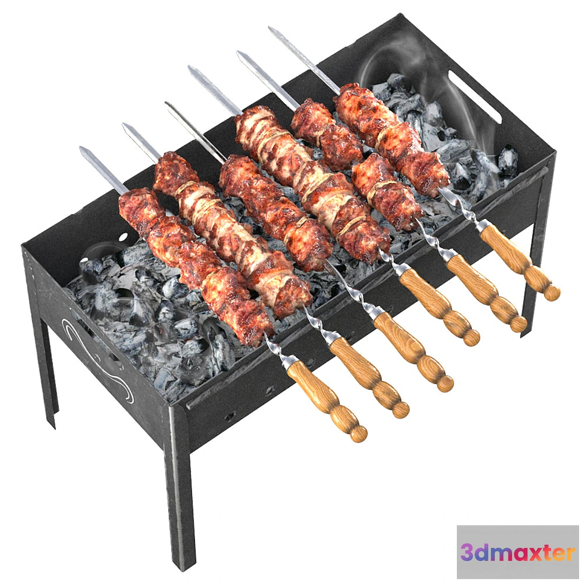 849337 - Shish kebab on the grill