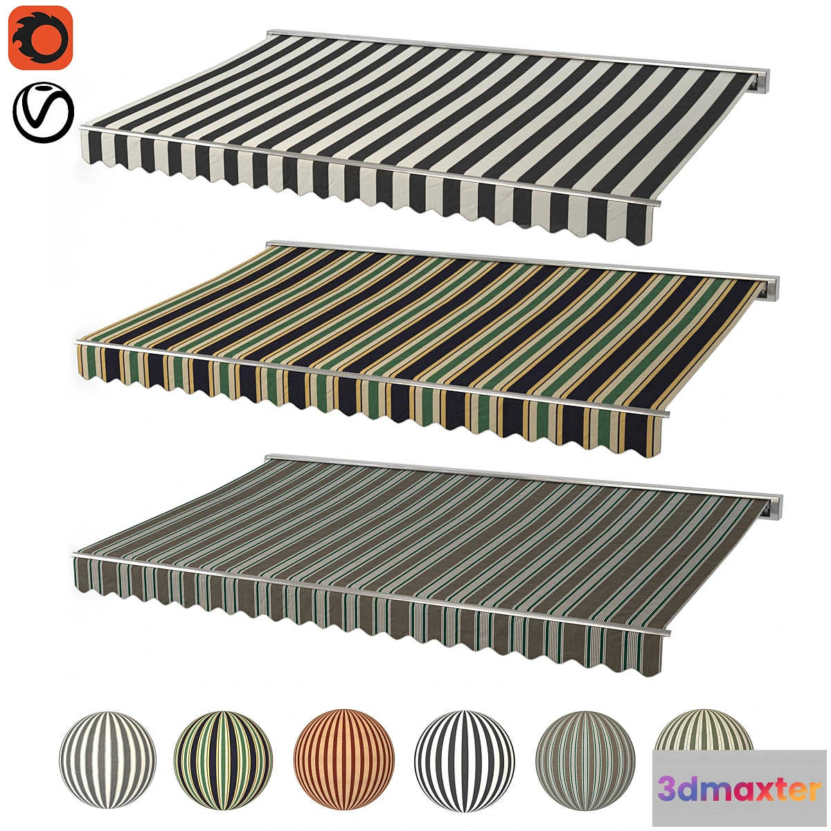 1297990 - Awning set kitbash vol.04 3D Max