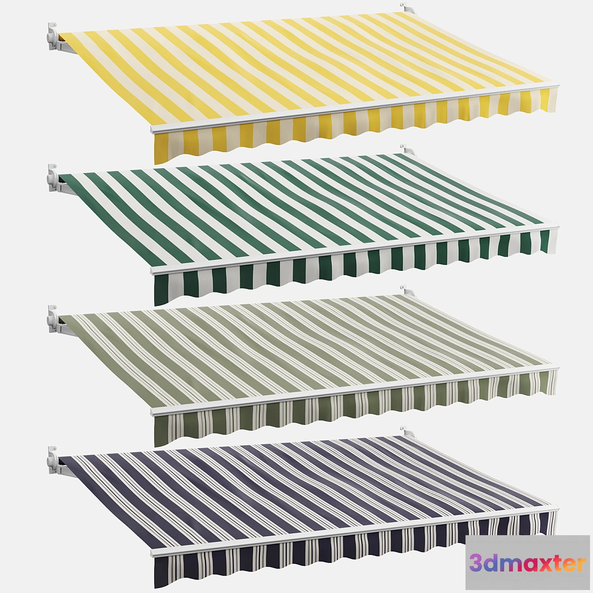1308216 - Awning set 3 (striped) 3D Max