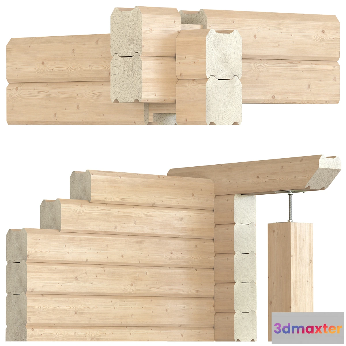 1326799 - Profiled timber - No.2 3D Max