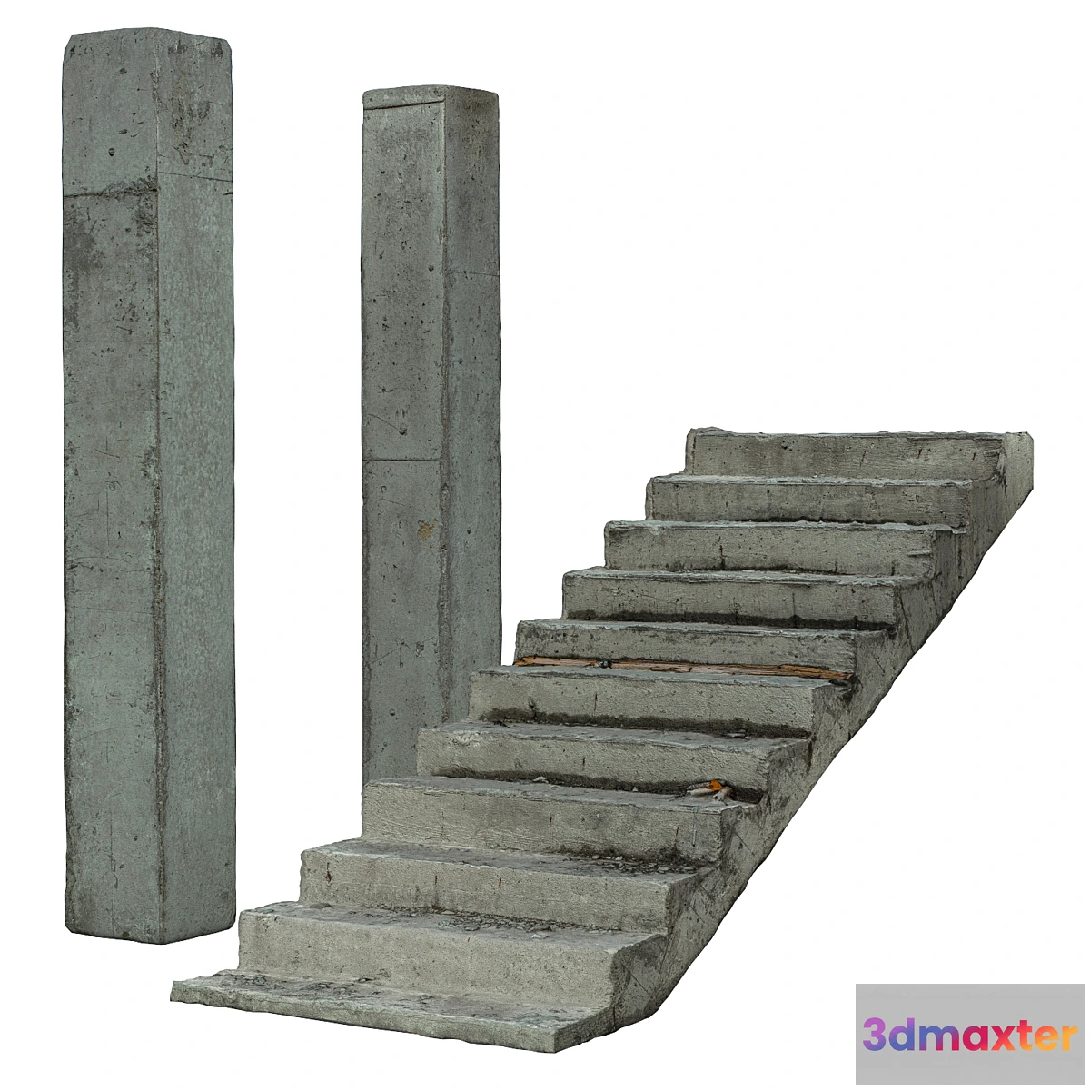 1331916 - Set of concrete structures 3D Max