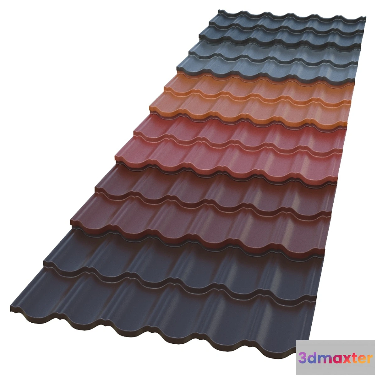 1335617 - Metal tile FINNERA Ruukki 3D Max