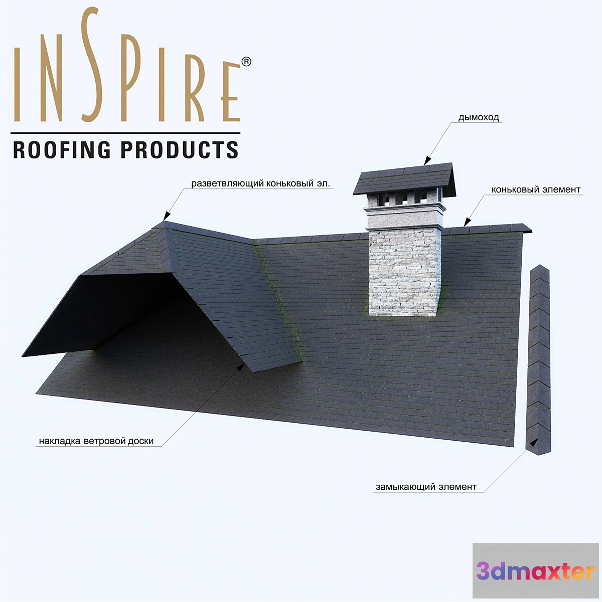 1399504 - Slate roof inspire 3D Max