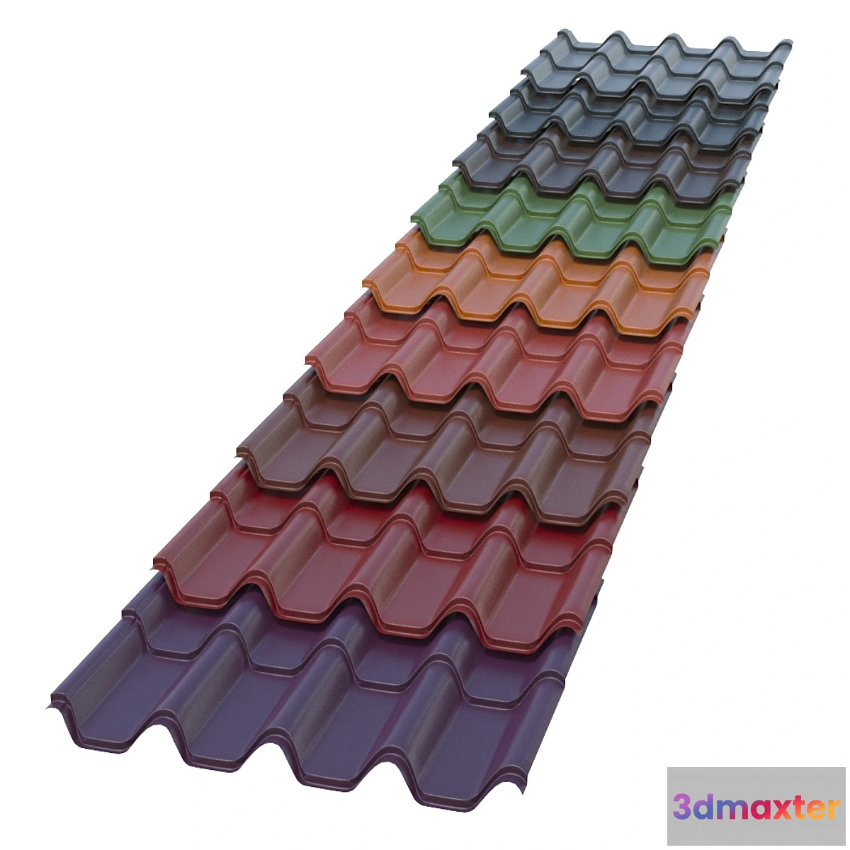 1403438 - Metal tile ARMORIUM Ruukki 3D Max