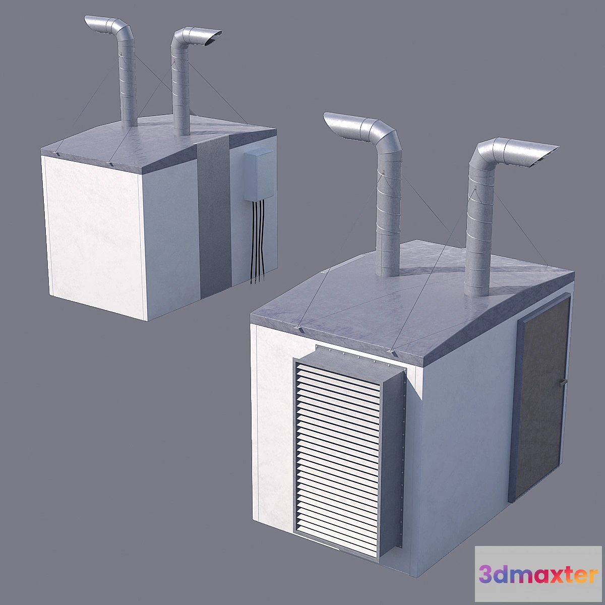 1416476 - Technical room for roofing houses 04 3D Max