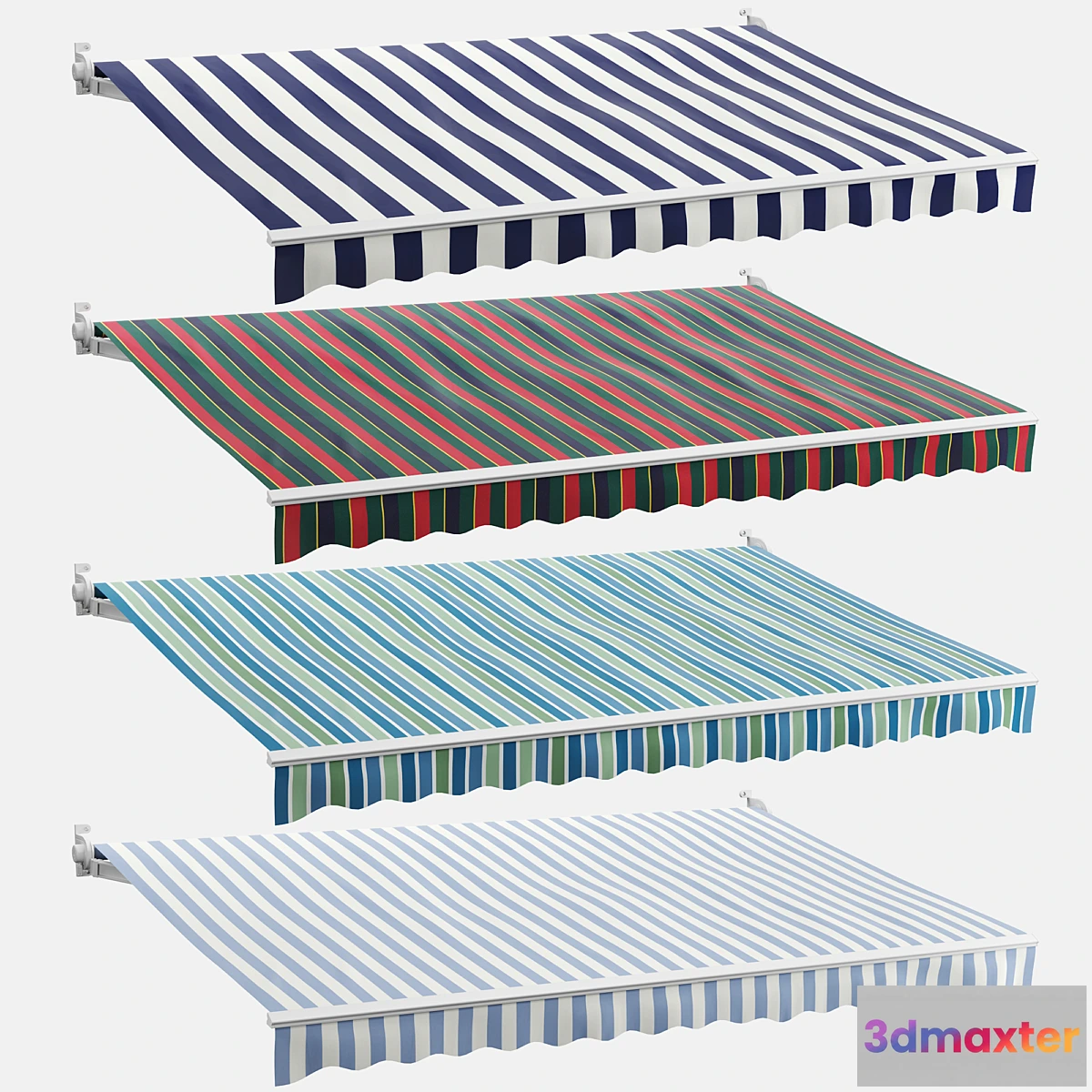 1419226 - Awning set 2 (striped) 3D Max