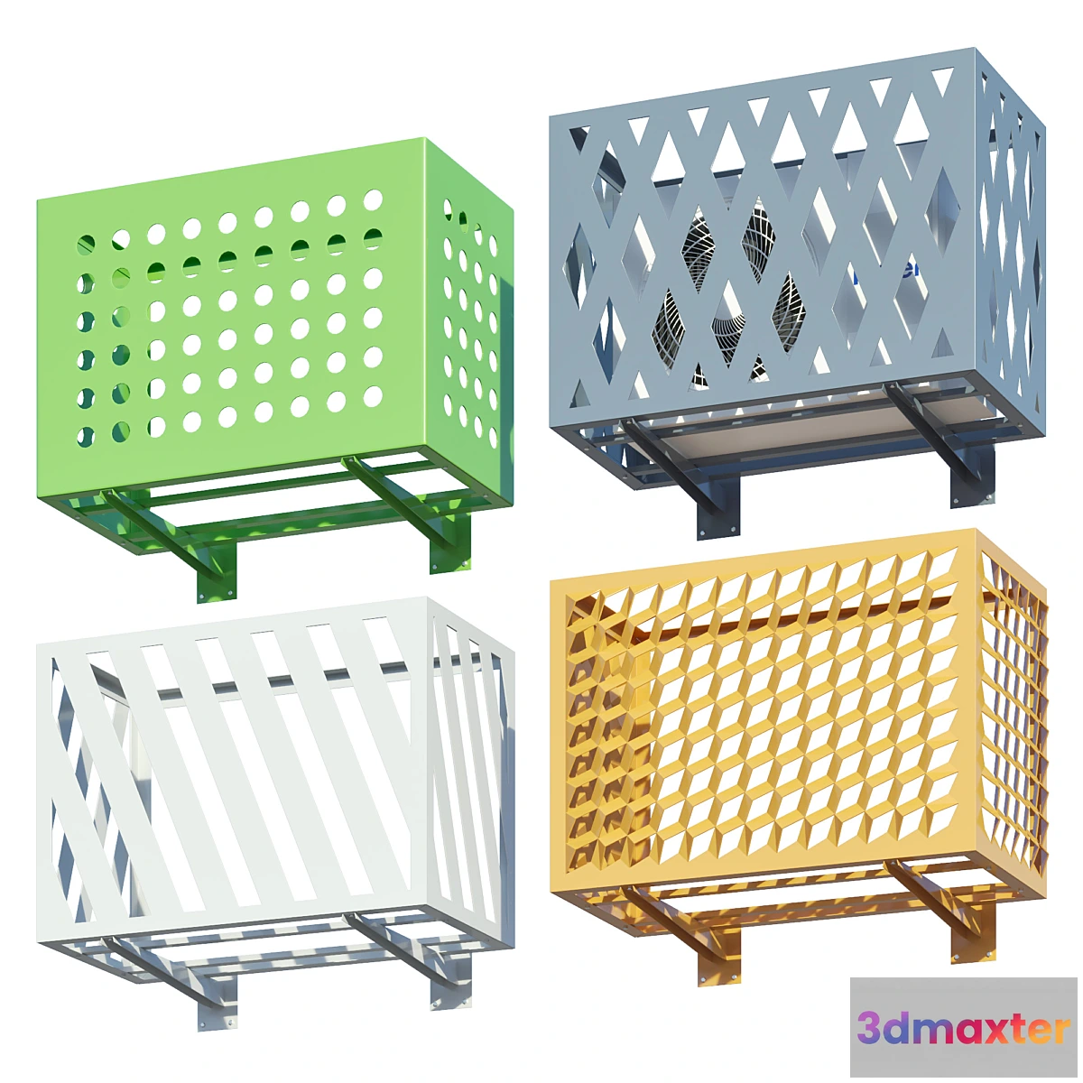 1433570 - Baskets for air conditioning on the facade 3D Max