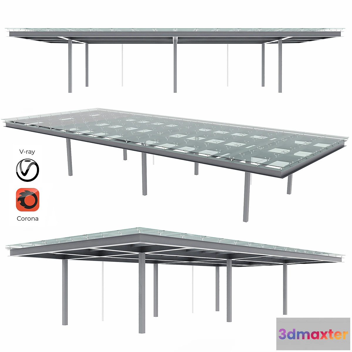 1435652 - Glass canopy 3D Max