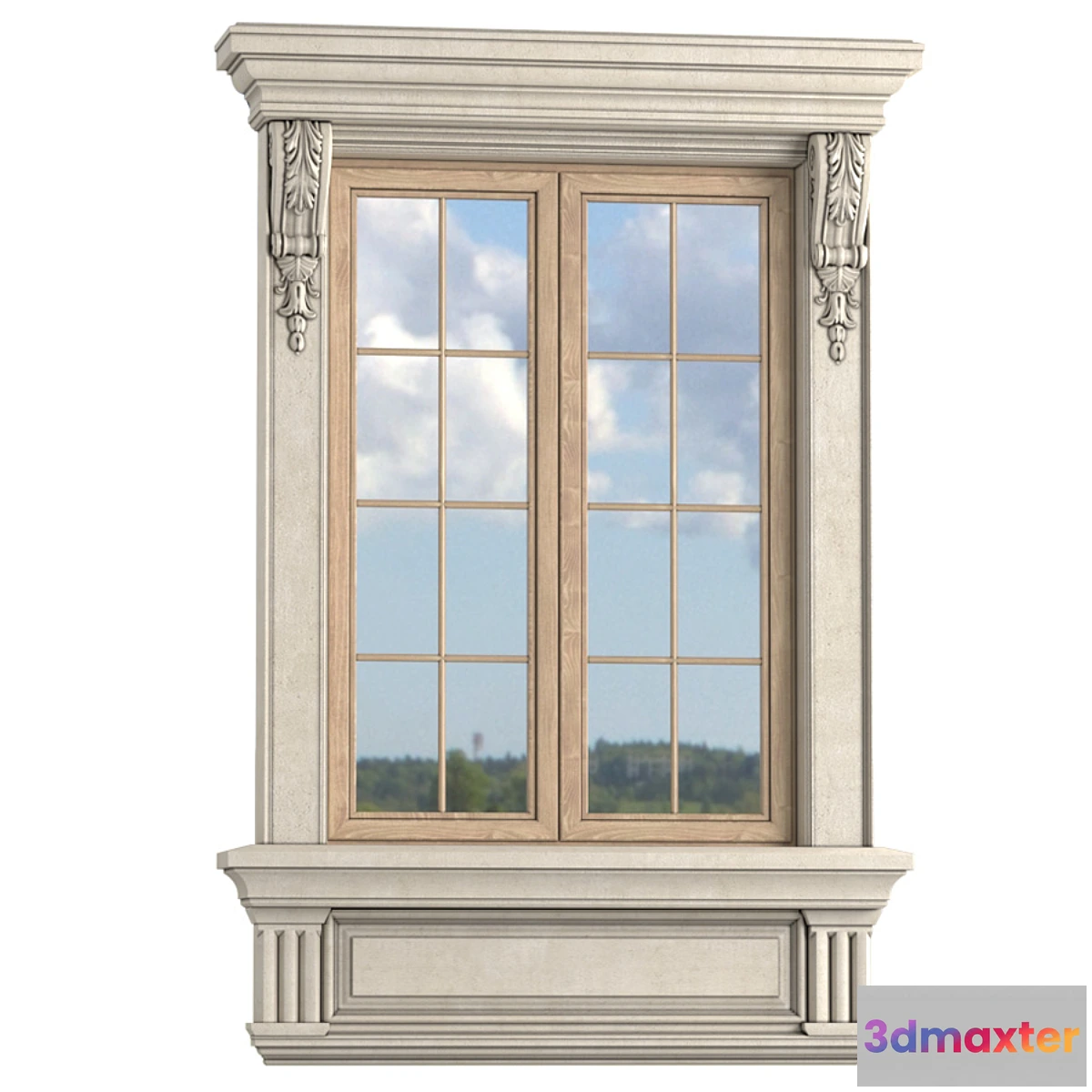 1471546 - Classic frame window trim 3D Max