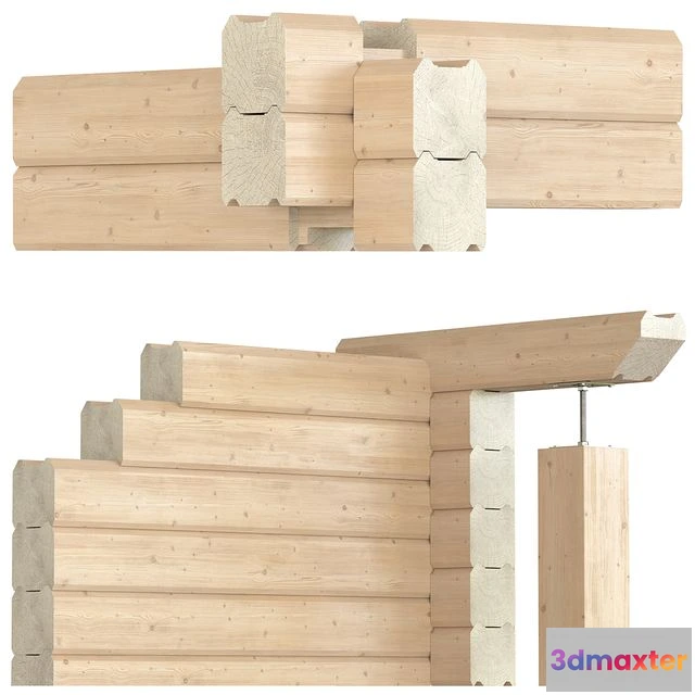 1539397 - Profiled timber 3D Max