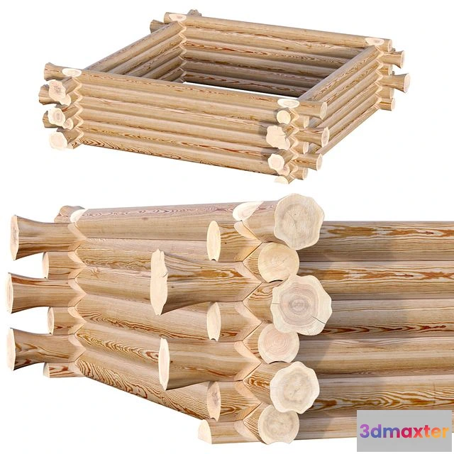 1542973 - Log cabin (Canadian felling) 3D Max