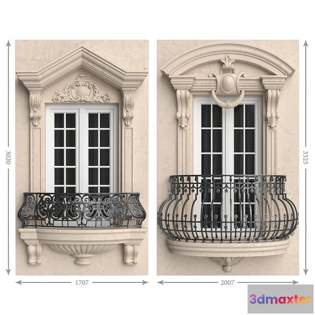 1547115 - Classic balconies 2 3D Max
