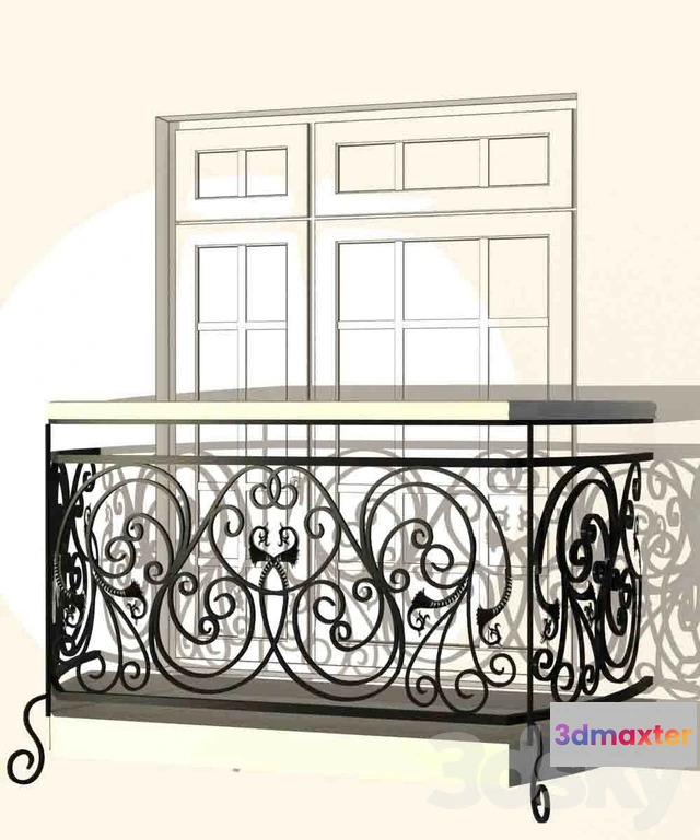 1548985 - Forged fence balkonnoe 3D Max